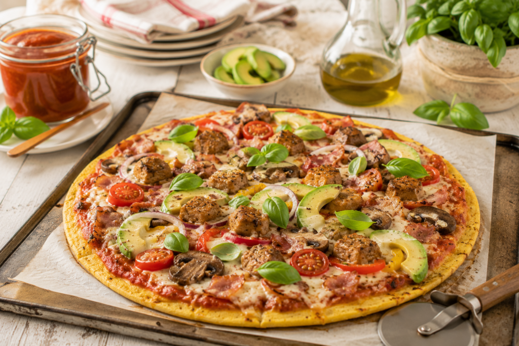 Blomkool Basis Pizza met Tamatiesous basis