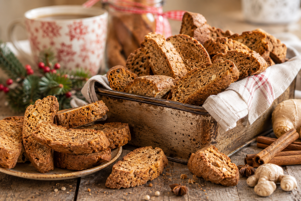 Gemmerbrood beskuit met ‘n Nuttikrust Twist
