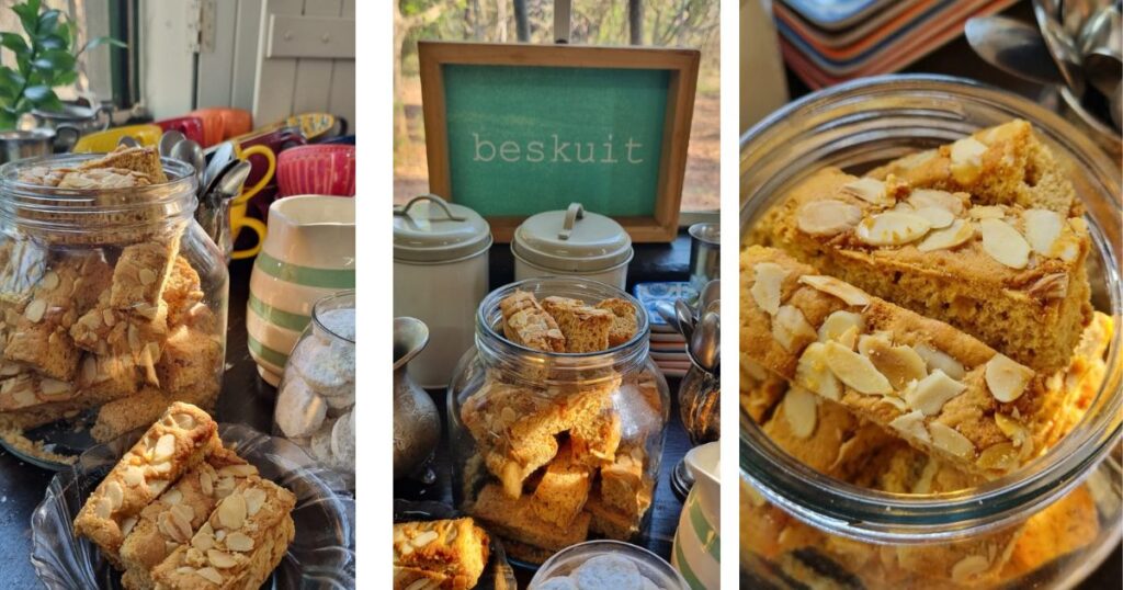 Heuning en Amandel karamel beskuit