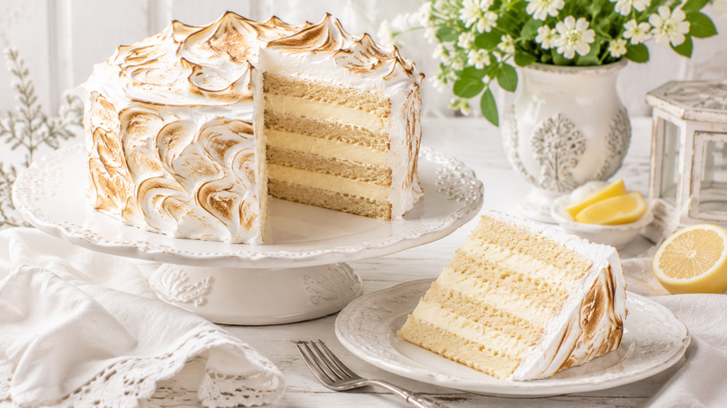 Suurlemoen meringue koek met ‘n kaaskoek Twist