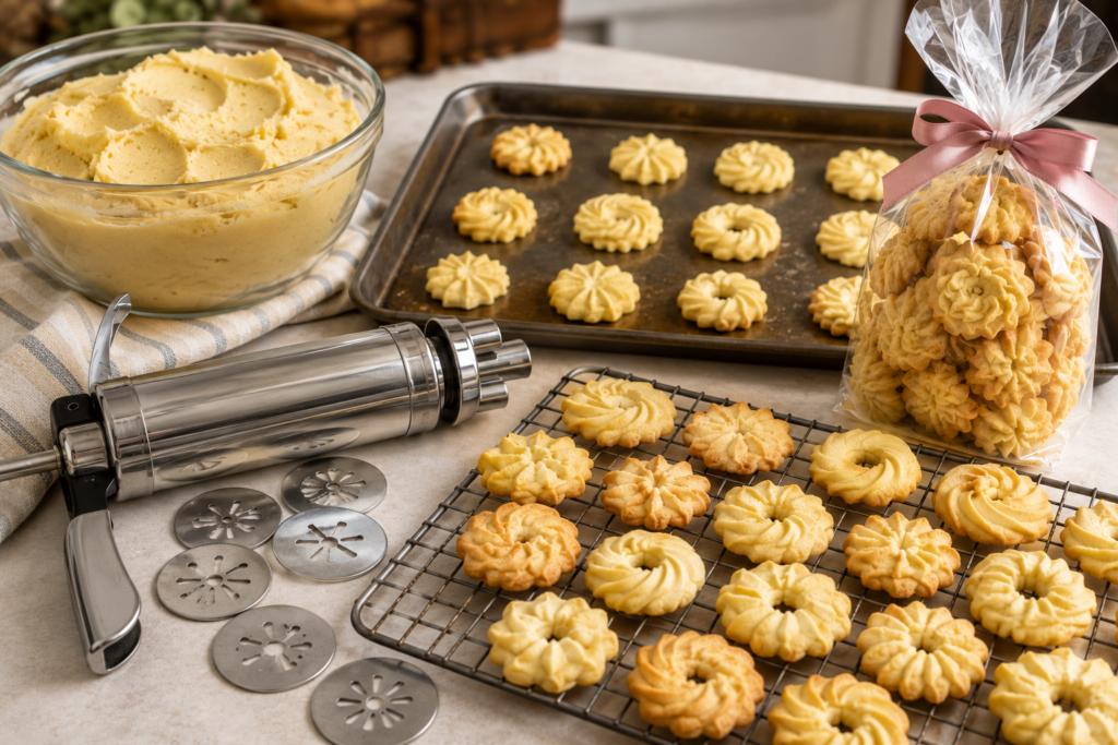 Koekie drukker koekies (Spritz koekies)