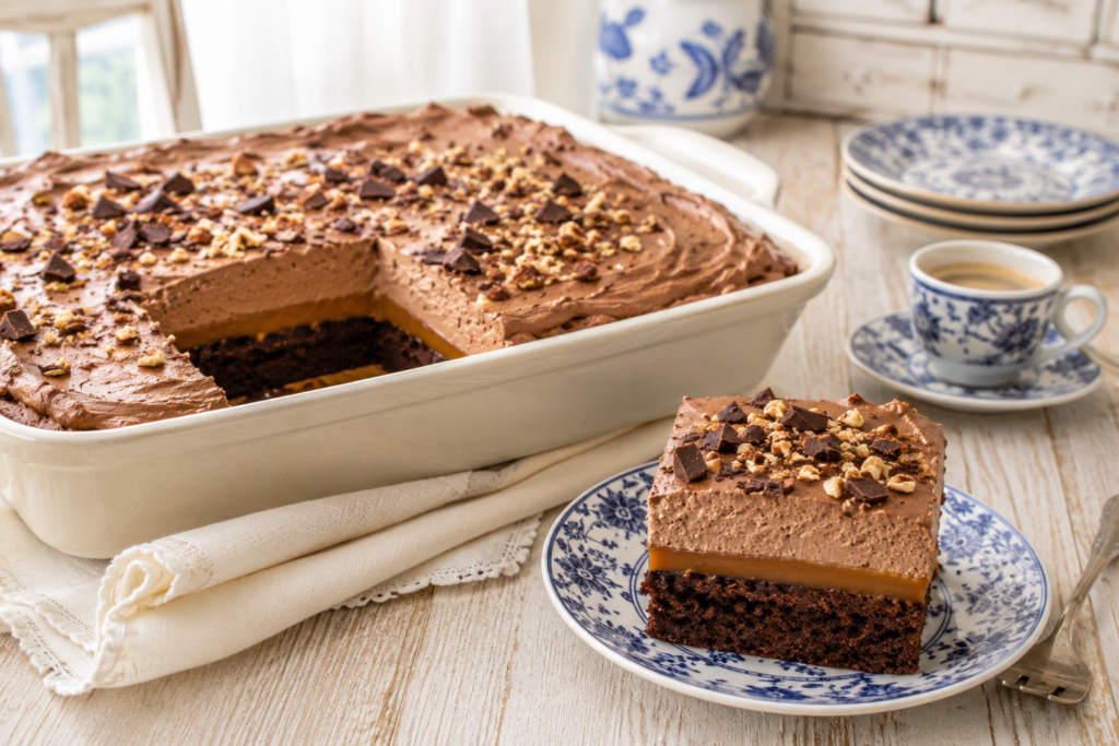 Koffie Karamel Sjokolade Mousse Koek