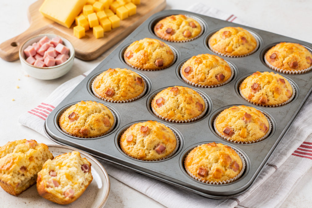 Kondensmelk en kaas muffins