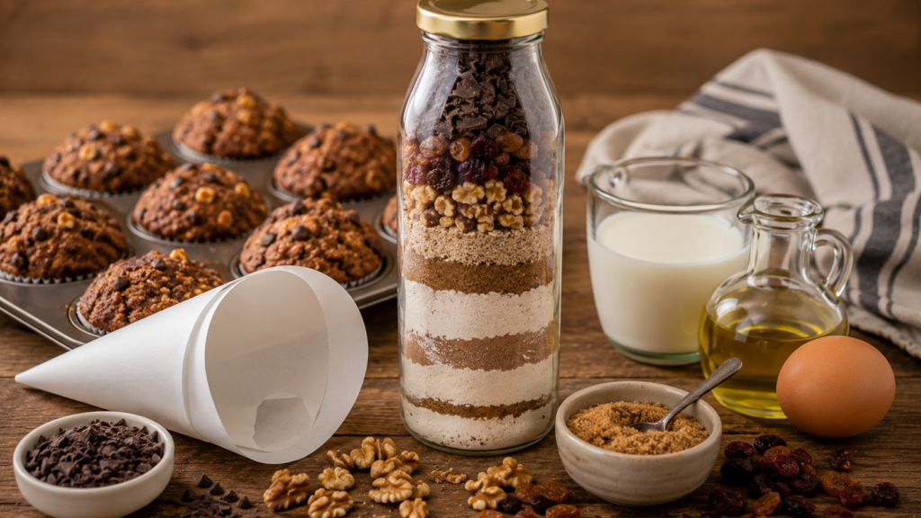 Muffin mix in a jar