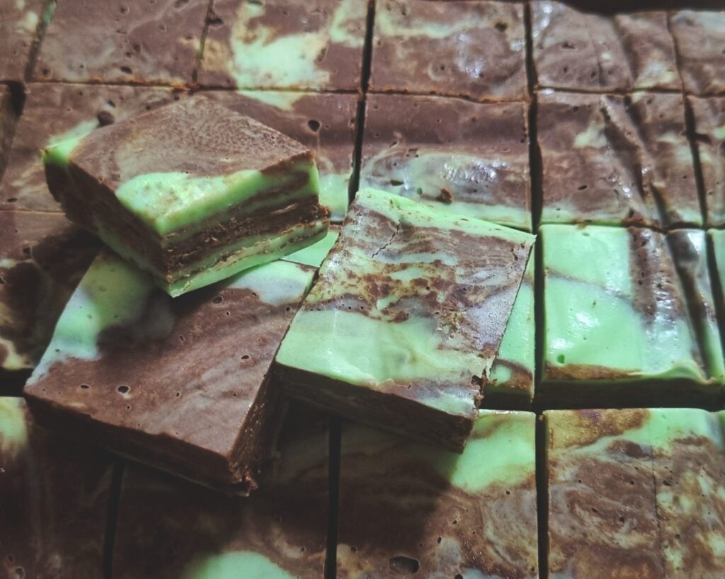Pepperment sjokolade fudge
