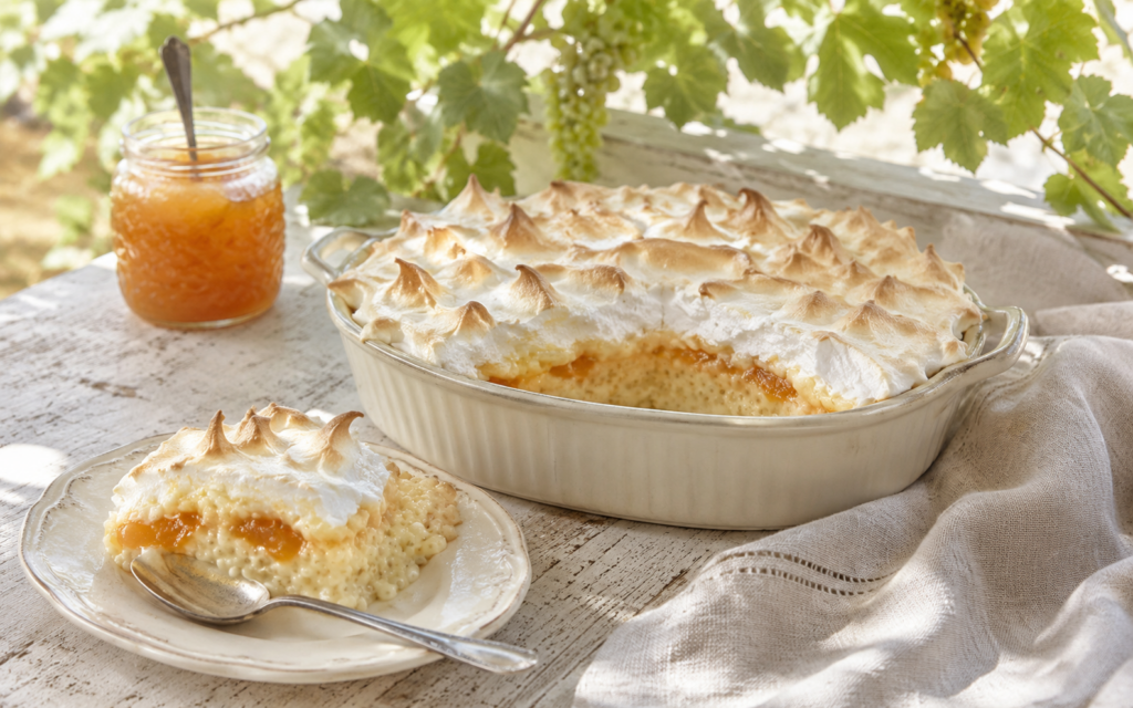 Outydse gebakte Sago poeding