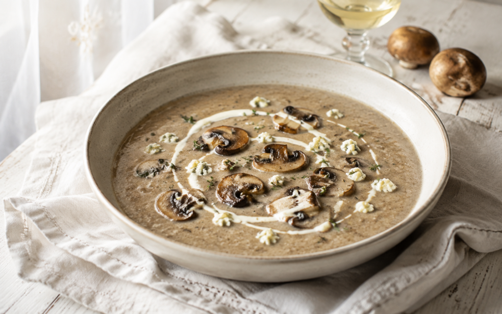 Sampioen en Stilton roomsop
