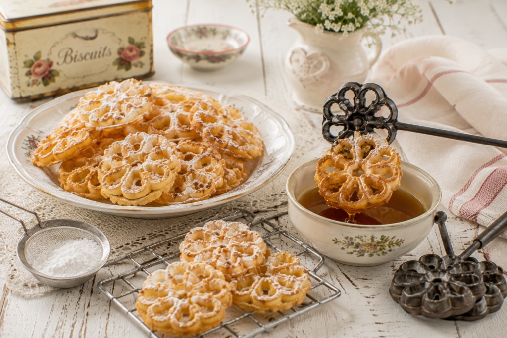 Skandenawiese Rosette met Snackle yster