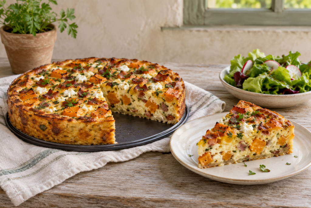 Spek, Botterskorsie en Feta Quiche