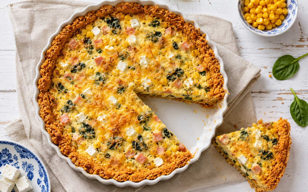 Spinasie en Feta Quiche