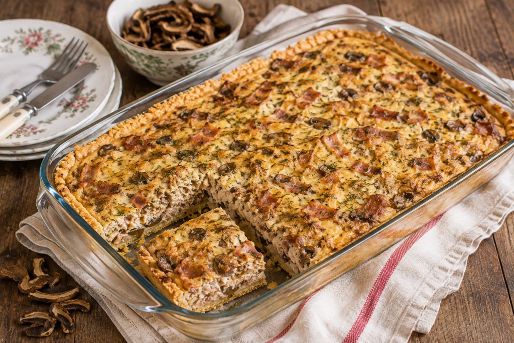 Tuna en Oyster sampioen quiche