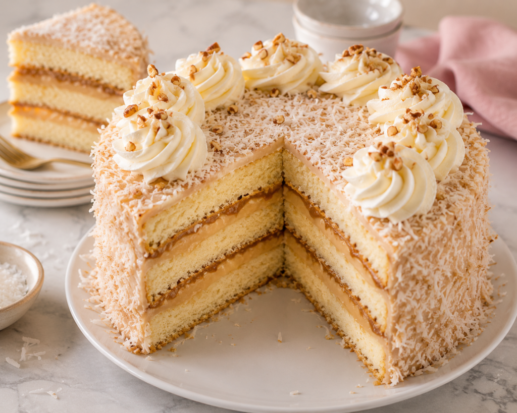 Karamel en Vla chiffon koek