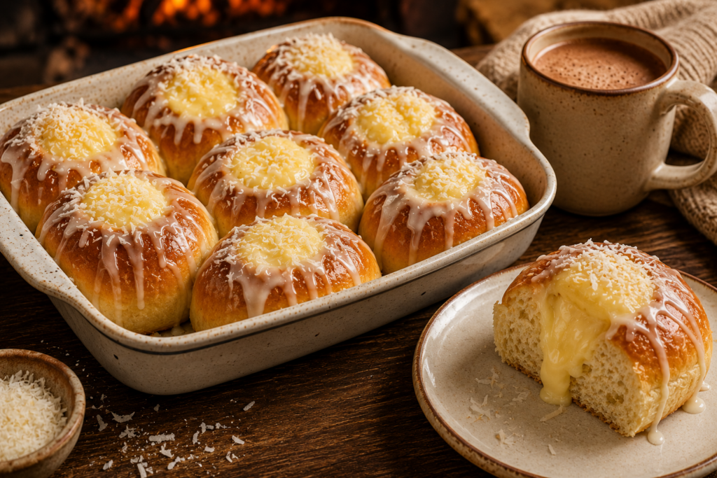 Vlagevulde brood bolletjies
