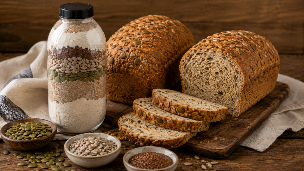 Volkoring mix in a jar broodjie