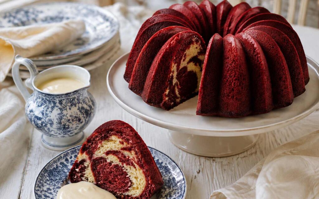 Red Velvet Bundt koek